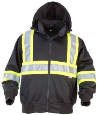 Poly/Cotton Jacket With 4" Yellow Contrasting Reflective Material